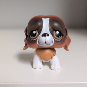 *Authentic* Littlest Pet Shop #229 St Bernard With Brown Eyes, Pink Magnet